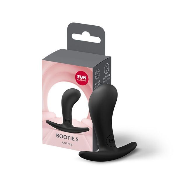 Анальна пробка Fun Factory BOOTIE S Black, діаметр 2,8 см, тонкий обмежувач SX3664 фото