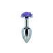 Металева анальна пробка Lux Active з трояндою - Rose Anal Plug - Purple, віброкуля в подарунок SO5573 фото 1