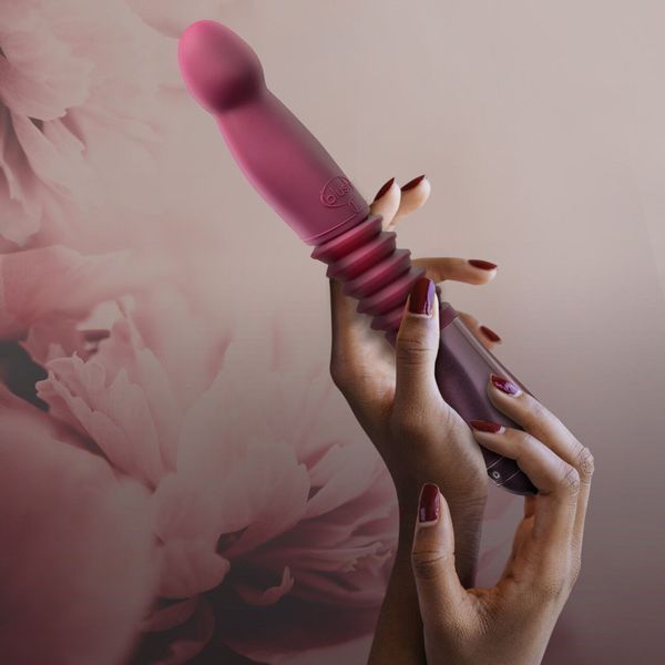 Пульсатор для точки G Blush Temptasia &ndash; Trixie Thrusting Dildo &ndash; Wine Red, 3 швидкості SO8835 фото