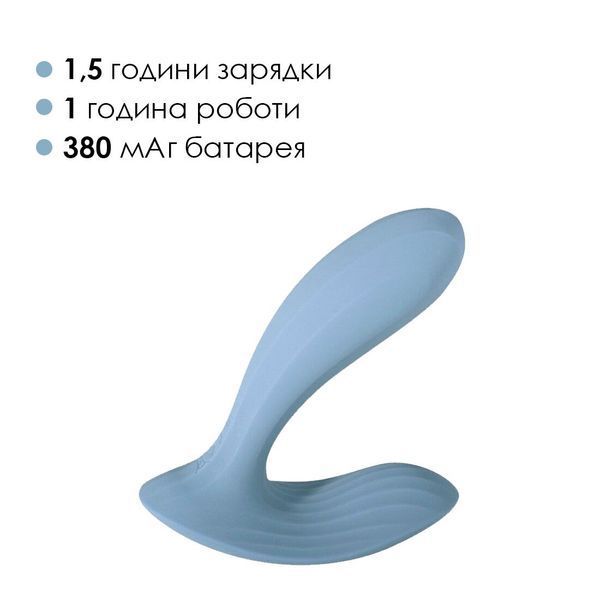 Смарт-вибратор в трусики Svakom Erica Dusty Blue, очень гибкий, 2 мотора SO8978 фото
