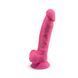 Фалоімітатор SilexD Johnny Pink Glow in the dark, двошаровий, силікон+Silexpan, діаметр 3,5см SO7026 фото 1