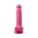 Фалоімітатор SilexD Johnny Pink Glow in the dark, двошаровий, силікон+Silexpan, діаметр 3,5см SO7026 фото 4