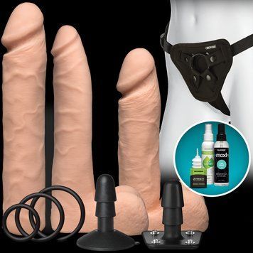Набір для страпона Doc Johnson Vac-U-Lock Dual Density Experienced Set, діаметр 2&times;7см, 7,7см SO1990 фото