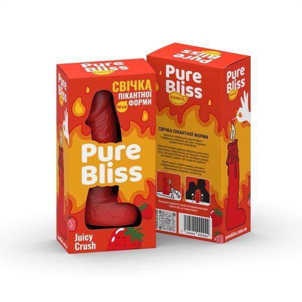 Ароматна свічка пікантної форми Pure Bliss Red Juicy Crush (Ягідний вибух) 18 см SX3039 фото