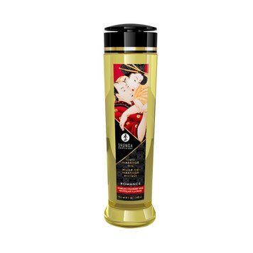 Масажна олія Shunga Romance &ndash; Sparkling Strawberry Wine (240 мл) натуральна зволожувальна SO3935 фото