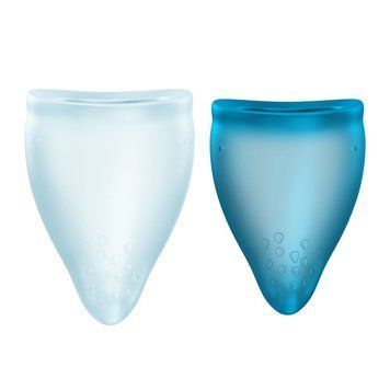 Набір менструальних чаш Fun Factory FUN CUP EXPLORE KIT, 2 шт, Multicolored Turquoise, об&rsquo;єми 20 та 30 мл SX3679 фото